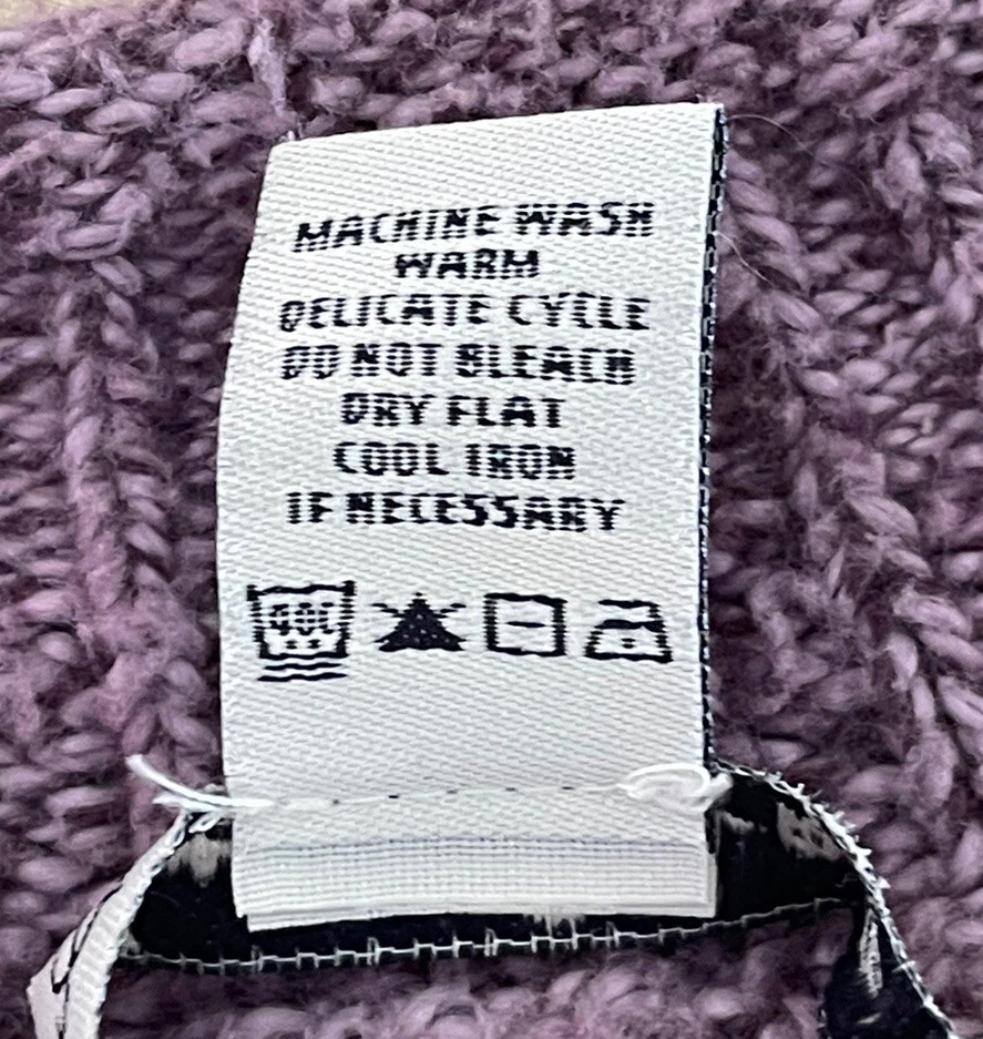 Suéter American Rag Cie Recortado Suelto Tejido Bolsillos Para Mujer Medio Púrpura Foto 3 de 4