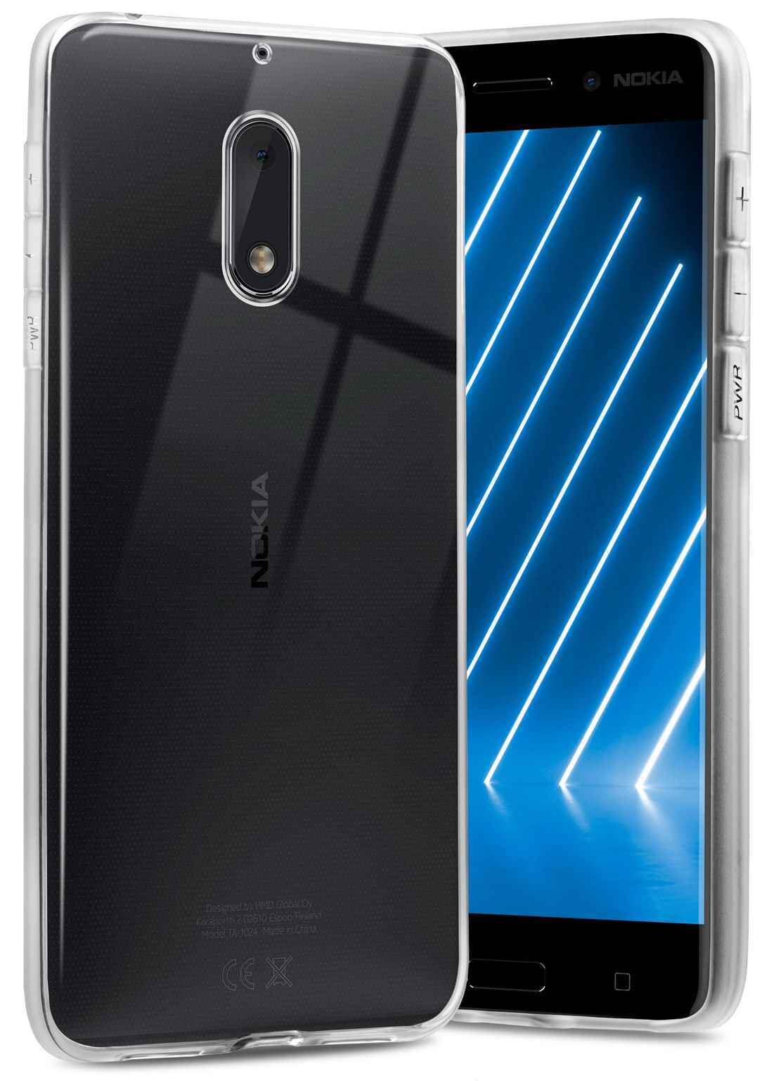 Удобный мягкий чехол Hülle для Nokia 6 2017 Silikon Schutzhülle Прозрачный Dünn Klar
