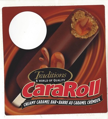 CaraRoll Creamy Caramel Bar, Ice Cream Truck Decal/Sticker