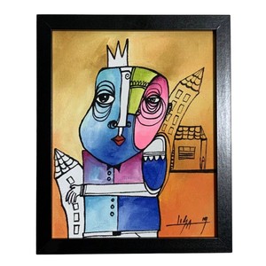 PAINTING-ACRYLIC-ON-CANVAS-PANEL-FRAME-INCLUDED-CUBAN-ART-8-X10-By-LISA