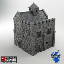 Norman Stone Keep Scatter Terrain Tabletop Gaming DnD 3DPrint 32/28/20/15/10mm