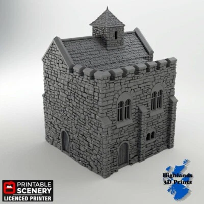 PRINTABLE SCENERY Norman Stone Keep Scatter Terrain Tabletop Gaming DnD 3DPrint 32/28/20/15/10mm