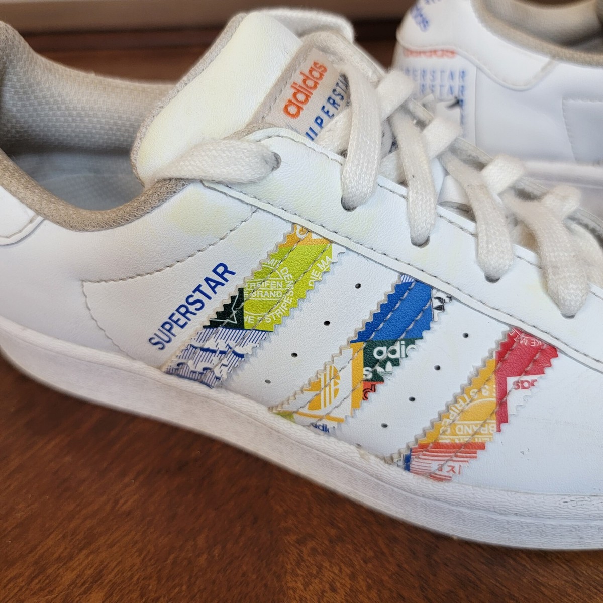 Size 3.5 - Adidas Superstar Multi Logo for sale online | eBay