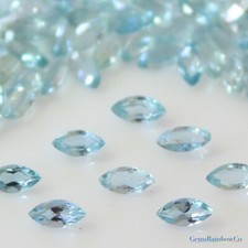 Natural Aquamarine Marquise Faceted 5x2.5 mm to 8x4 mm Loose gemstone A Quality