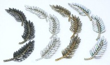 FCL 2 PC Elegant Feather Shape Crystal Rhinestone Applique, Bridal Sash Sew on