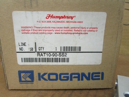 KOGANEI RAT10-90-SS2 RAT1090SS2 ROTARY ACTUATOR NEW - Picture 7 of 7