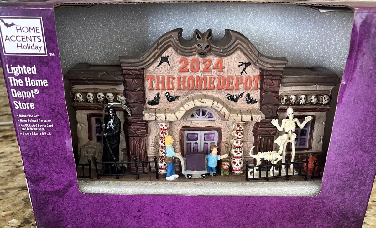 LIGHTED THE HOME DEPOT STORE 2024 HALLOWEEN PORCELAIN DISPLAY