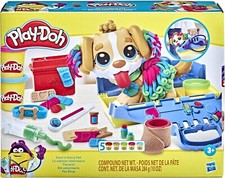 Play-Doh Care n Carry Vet Playset with Toy Dog, Carrier, 10 Tools, 5 Colours,