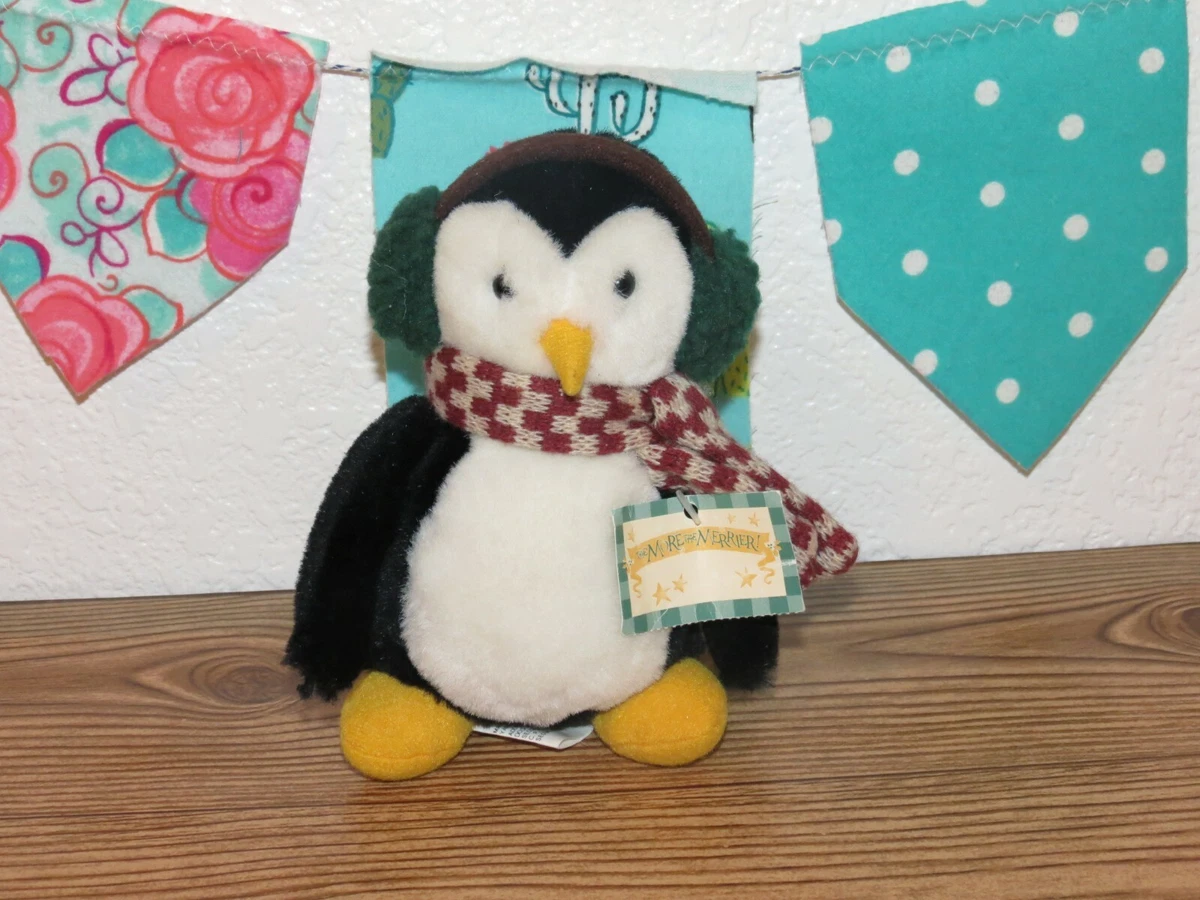 NWT Debbie Mumm Penguin Plush Hugsy McFinn Earmuff Mummford