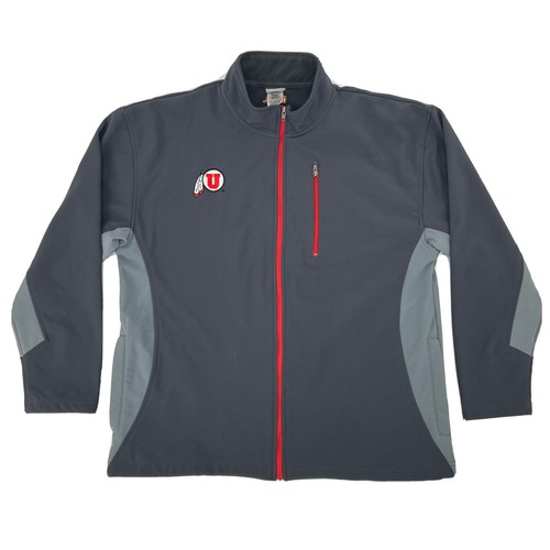 Utah Utes Jacket Men’s XL Gray Knights Apparel Long Sleeve Full Zip Soft Shell