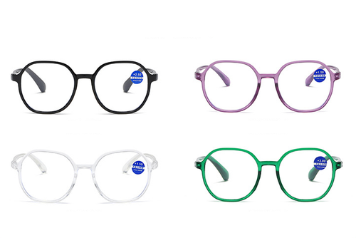 HD Anti-Blaulicht Mode großes rundes Gestell Lesebrille Lesebrille +1,0 ~ 4,0 HEISS - Bild 4 von 12