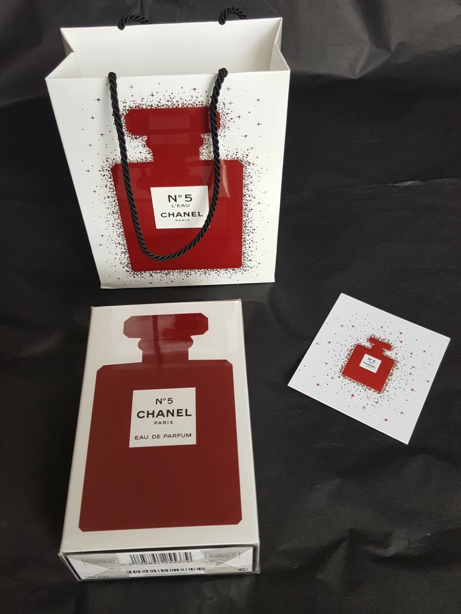 Sealed CHANEL Eau de Parfum Red Bottle Limited Edition 3.4 Oz No 5 New  Authentic