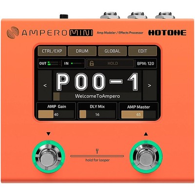 Hotone Audio Ampero Mini Amp Modeler & Effects Processor  Orange