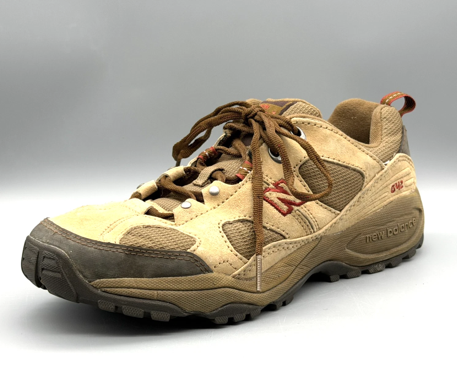 New Balance 642 Abzorb Shoes Mens 8.5 Brown Suede Mesh Country Trail Walkers