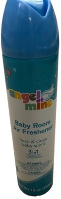 Angel of Mine Baby Room 3 In 1 Air Freshener 10oz Can Fresh & Clean Baby Scent