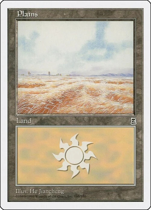 Magic The Gathering MTG PLAINS (166) Portal Three Kingdoms NM Near Mint