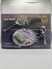 Cangshan Rain II Series 103-piece Stainless Steel 18/10 Forged Flatware Set NEW