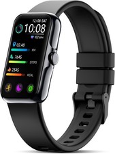 Health Fitness Tracker Smart Watch Heart Rate SpO2 Sleep Pedometer Black