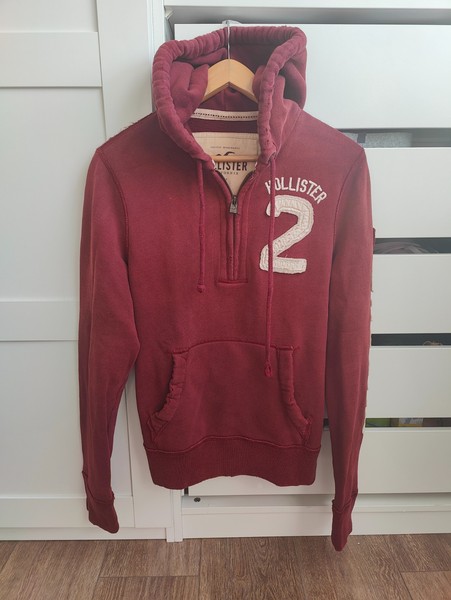 Sudadera con capucha burdeos Hollister