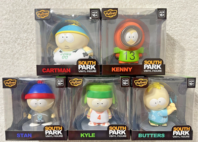 SOUTH PARK VINYL FIGURES SET OF 5 FLY GUYS SPORTS EDITION **NEW