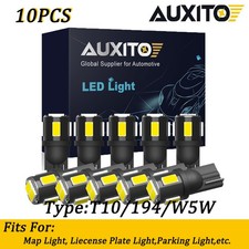 Auxito T10 5630smd Led Interior Light Bulb Super White 6000k 194 192 168 2825