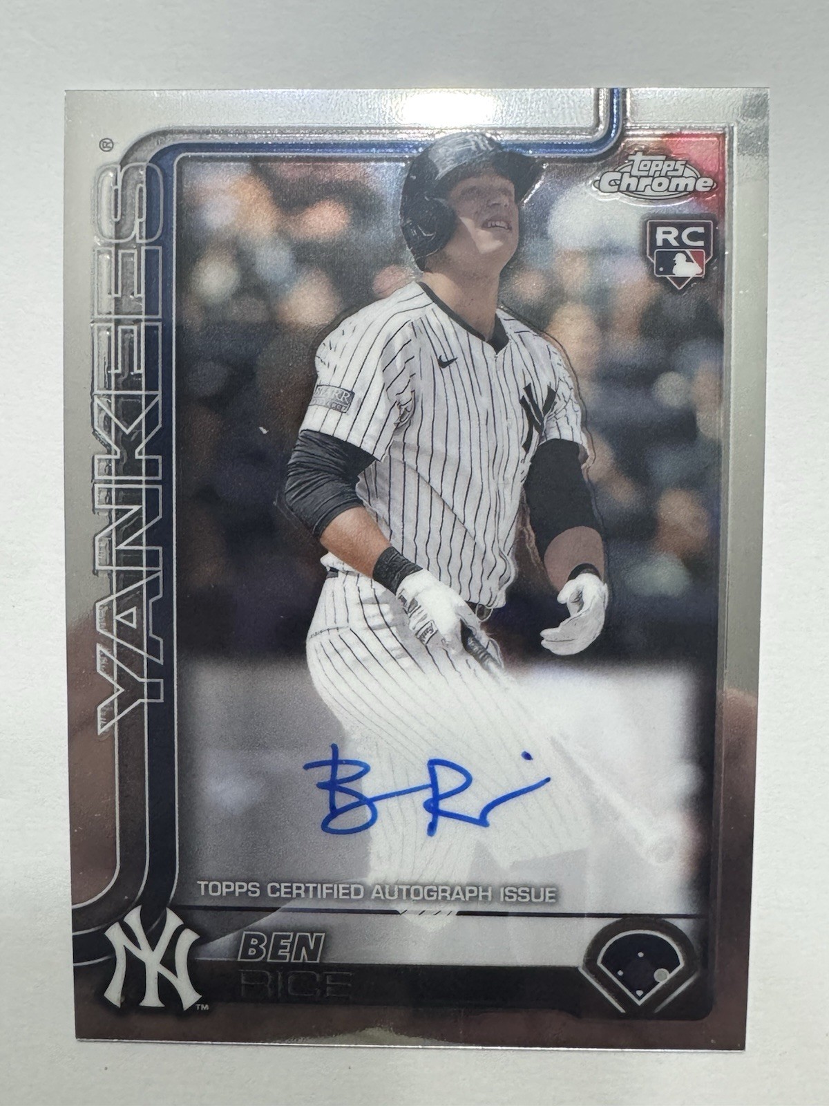 2025 Topps Chrome Baseball Ben Rice Rookie Autograph #RA-BR New York Yankees