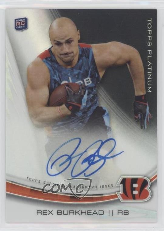 2013 Topps Platinum Rookie Refractors Rex Burkhead #A-RB Auto RC ni4