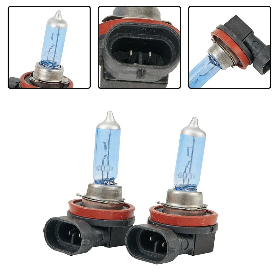 2-Piece H11 6000K Xenon Gas Halogen Headlight Super Bright Lamp Bulbs 100W - Image 3 of 4