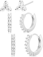 Christmas Small Hoop Earrings for Women, Diamond Stud Huggie Cartilage Earrings