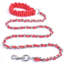 Chew Proof Chain Dog Leash 5.5ft Heavy Duty Dog Leashes Metal Pet Chain Lead ...