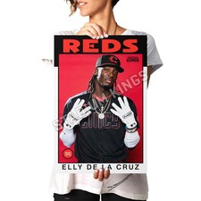 Elly De La Cruz Cincinnati Reds 1986 Baseball Card Poster - 11x17 in.
