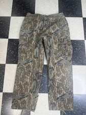 Vintage Mossy Oak camo hunting pants, adjustable Waist USA Made Sz XL 38x32