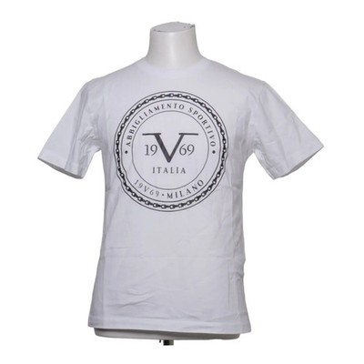 19V69-Italia, T-shirt, Größe: M, Weiß, Baumwolle, Print, Herren #eSJ
