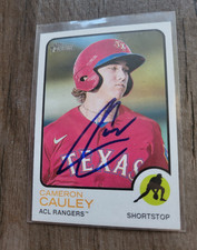 Cameron Cauley Signed 2022 Heritage Minors Baseball Card #199 Rangers