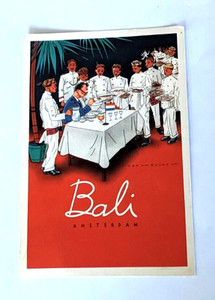 Restaurant Bali in Amsterdam, Netherlands 1960s Advertising for Indisch Restaura