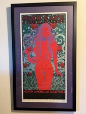 Nick Cave The Bad Seeds Signed framed Original Poster North American Tour 2014
