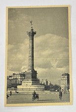 Original Postcard Paris FR La Place de la Bastille et la Colonne de Juillet