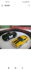 VINTAGE MICRO SCALETRIX TRANSFORMER CARS - BUMBLE BEE & POLICE 