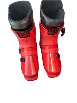 SALOMON SX61 Rear Entry Red Size 290 EUC Equipe Junior Made In France