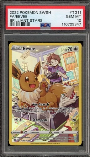 Pokemon Eevee Brilliant Stars Trainer Gallery Full Art #TG11 PSA 10 Gem Mint