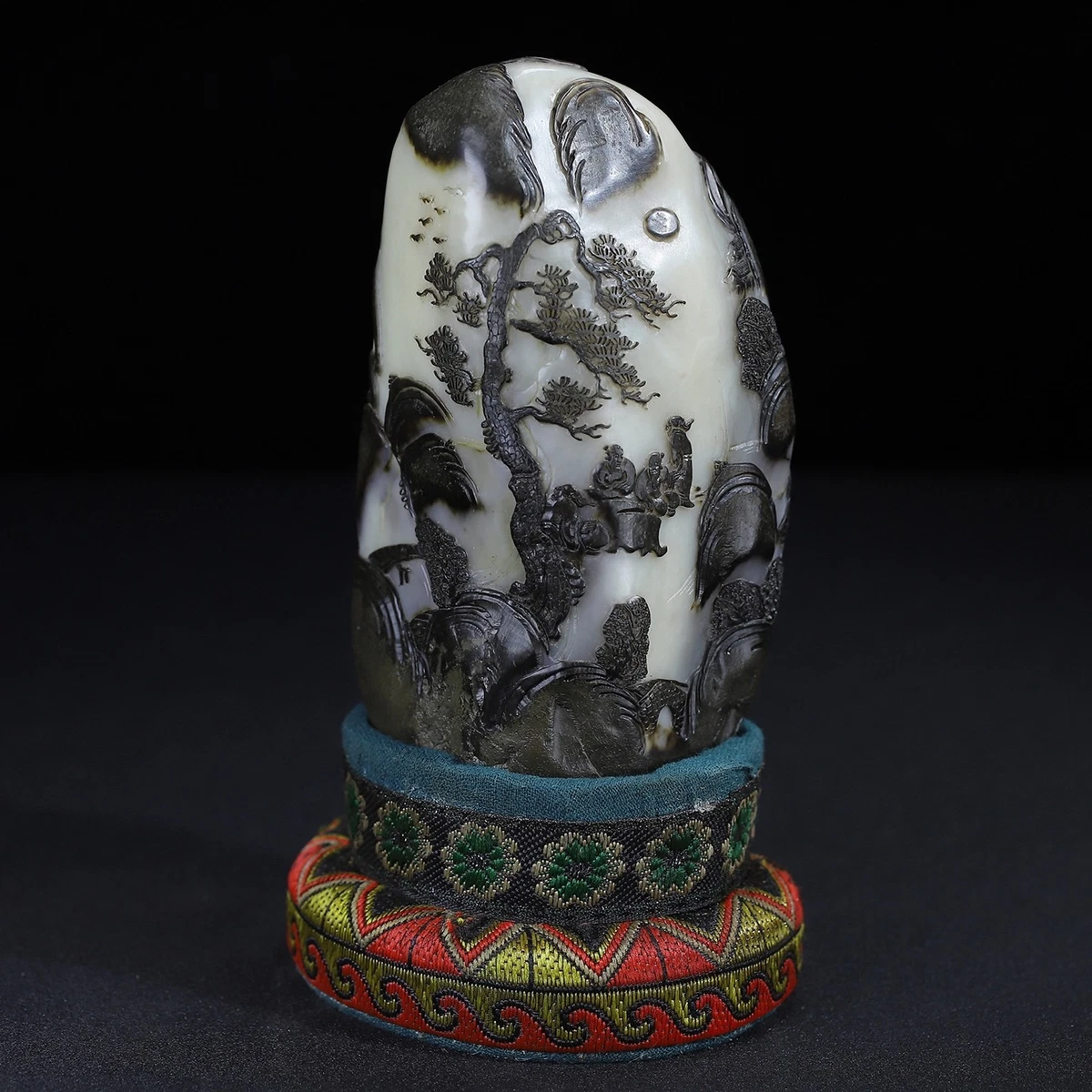 中国古董黑色寿山石主| eBay