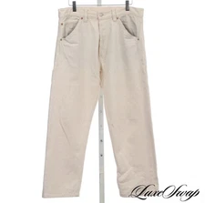 LNWOT DRAKE’S LONDON - ECRU SELVEDGE DENIM JEANS - Size 33 