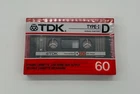 TDK D-60 Blank Audio Cassette Normal Position IEC I / Type I