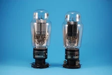 Matched Pair Elektromekano M7 Vacuum Triode Power Output Tubes With Sockets