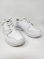 Propet Life Walker Mens 7 XX 5E Walking Shoes White Wide Leather M3704 Comfort