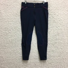 Piper Smartpak Pants 34L Womens Blue Full Seat Equestrian Riding Horse Breeches