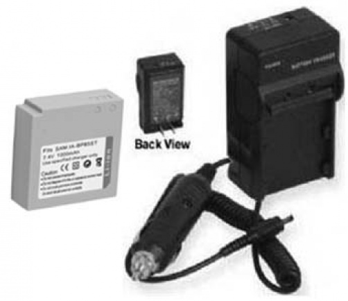 Battery + Charger for Samsung SC-MX20/XAA, SC-MX20B, SC-MX20,