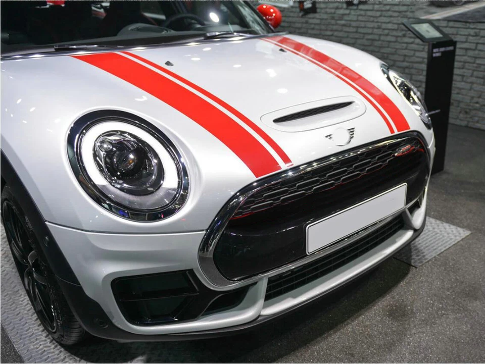 Calcomanía adhesiva de puerta lateral para capó de carreras a rayas para MINI Clubman F54 Cooper JCW Foto 3 de 4