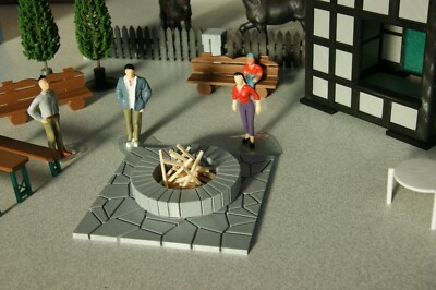 Lagerfeuer / Schwenkgrill mit / ohne Beleuchtung-Feuer für Spur G / LGB DIY LED