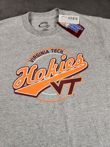 Virginia Tech Hokies Youth Large Gray T Shirt NCAA NWT Boys Graphic Tee  - Imagen 2 de 6